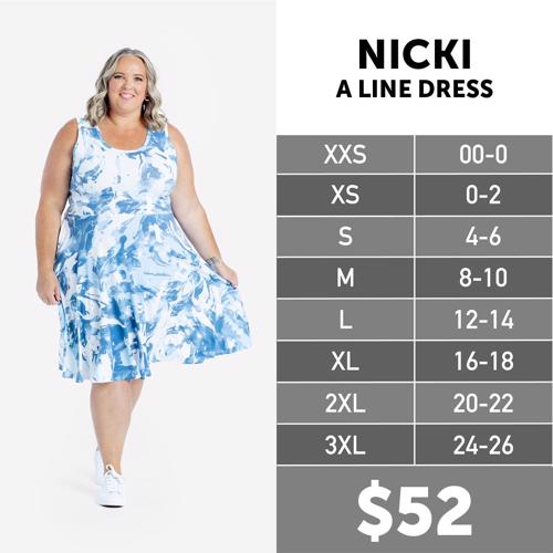 Nicki Size Chart